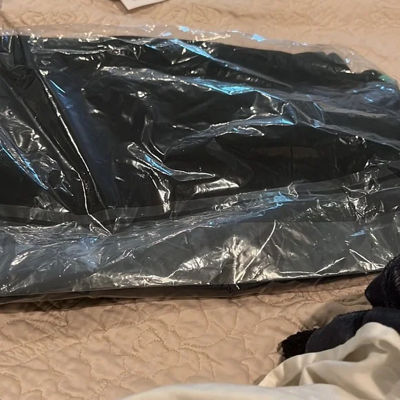 Black Sweater with teal stripes on the sleeves makes a beautiful stateme… - Picture 2 of 2